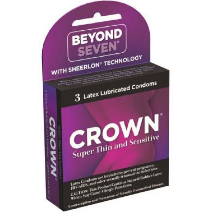 Crown Latex Condoms 3 Pack - Image 1