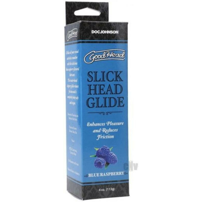 Goodhead Slick Head Glide Blue Raspberry 4 Oz. - Image 1