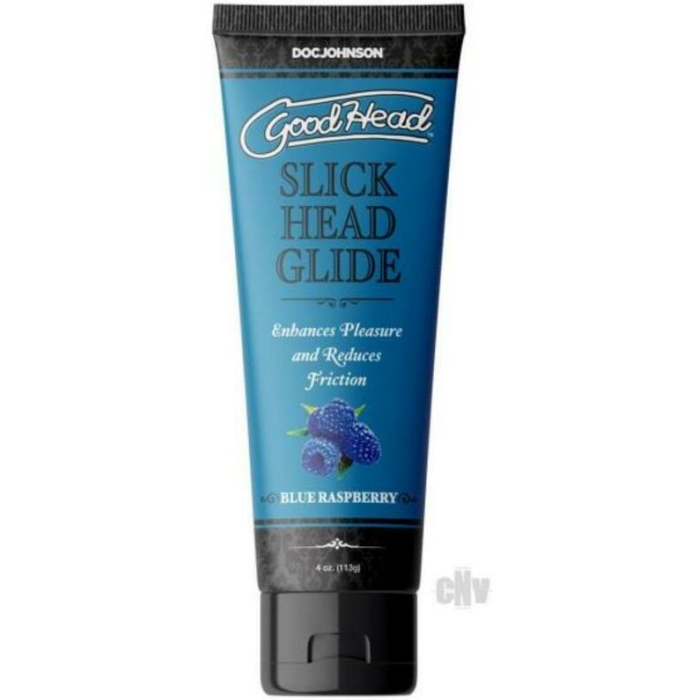 Goodhead Slick Head Glide Blue Raspberry 4 Oz. - Image 1