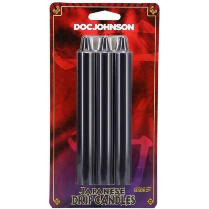 Japanese Drip Candles 3pk Black - Image 1
