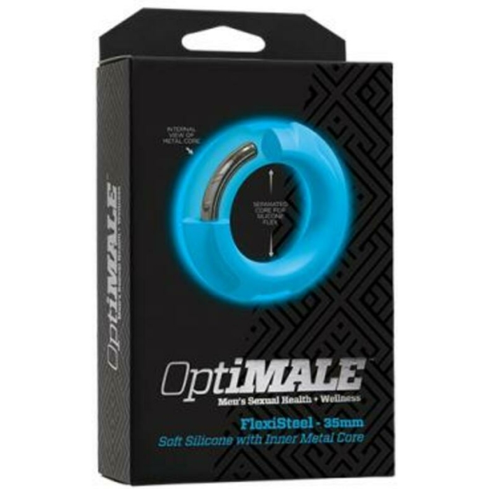 Optimale Flexisteel Cockring 35mm Blue - Image 1