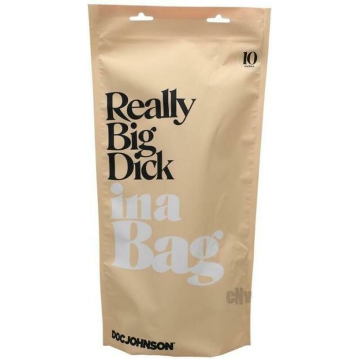 In A Bag Really Big Dick 10in Clear - Image 1