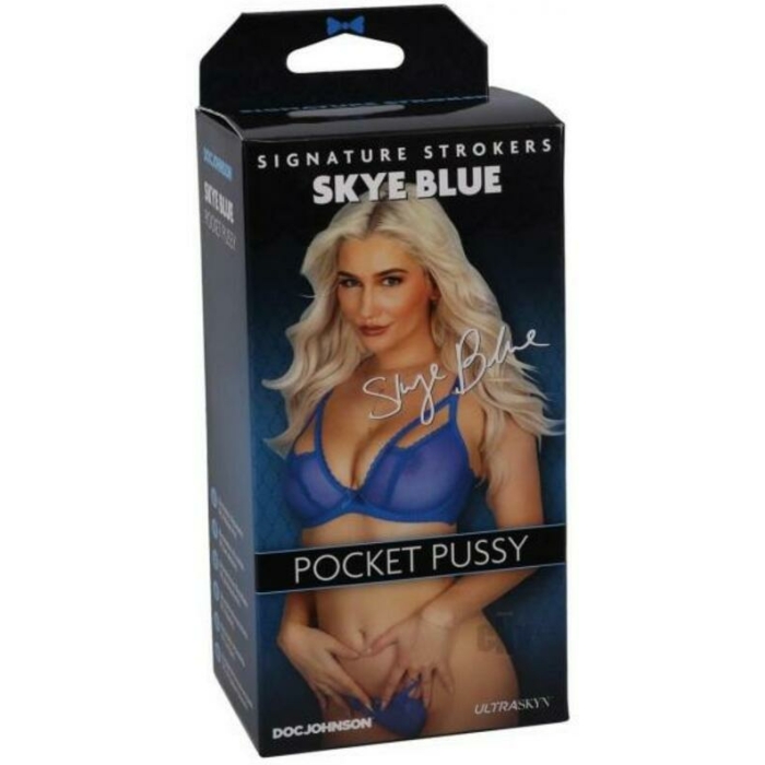 Signature Strokers Skye Blue Ultraskyn Pocket Pussy Beige - Image 1