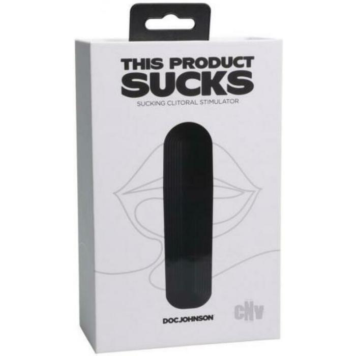This Product Sucks Rechargeable Silicone Lipstick Sucking Clitoral Stimulator Black - Image 1