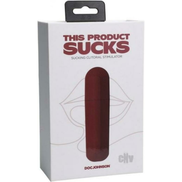 This Product Sucks Rechargeable Silicone Lipstick Sucking Clitoral Stimulator Red - Image 1