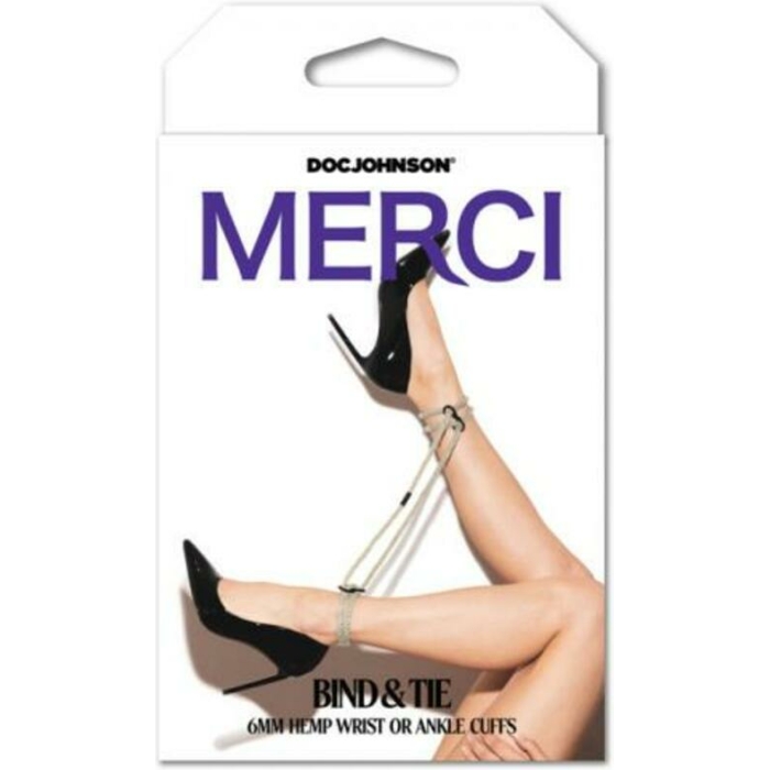 Merci Bind&tie 6mm Hemp Wrist/ankle Cuffs Natural - Image 1