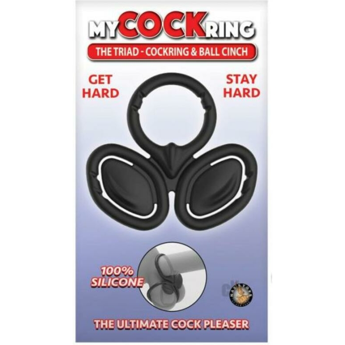 My Cockring The Triad Cockring & Ball Cinch Black - Image 1