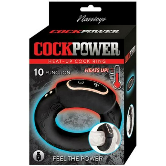 Cockpower Heat Up Cock Ring Black - Image 1