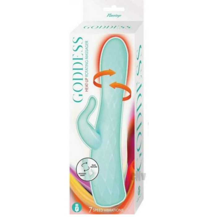 Goddess Heat Up Rotating Massager Aqua - Image 1