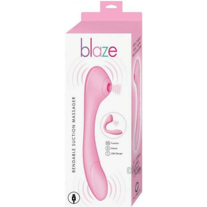 Blaze Bendable Suction Massager Pink - Image 1