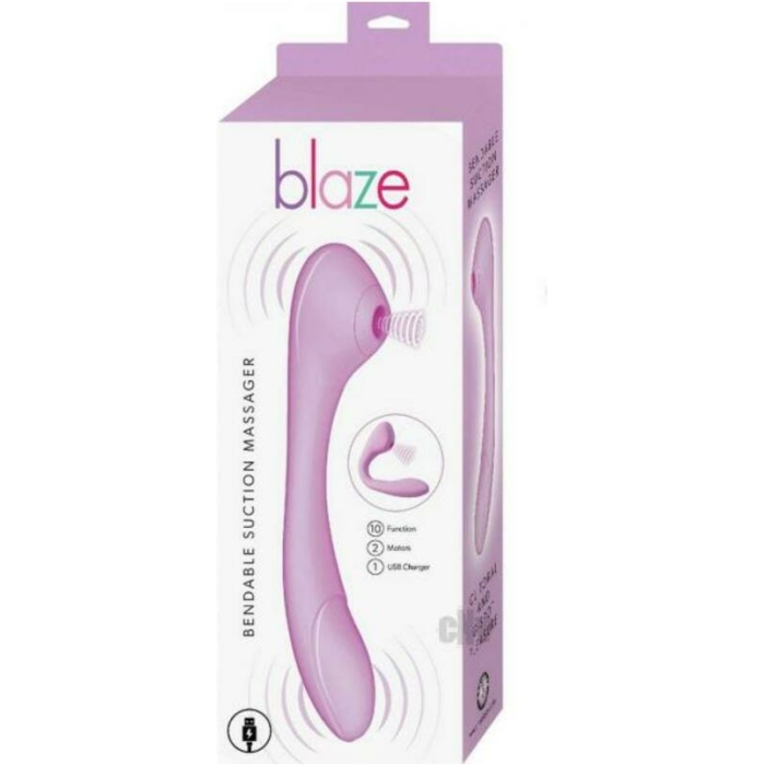 Blaze Bendable Suction Massager Lavender - Image 1