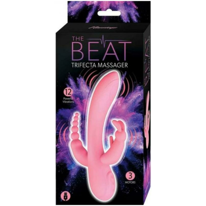 The Beat Trifecta Massager Pink - Image 1