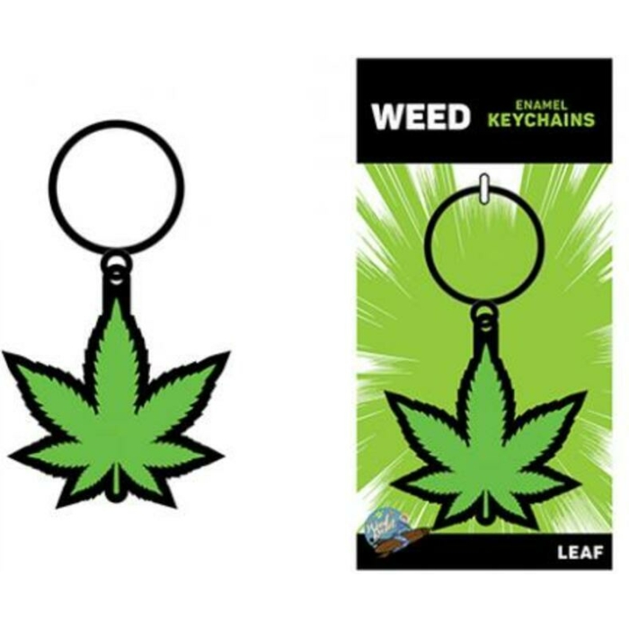 Weed Keychain Green Marijuana Leaf - Image 1