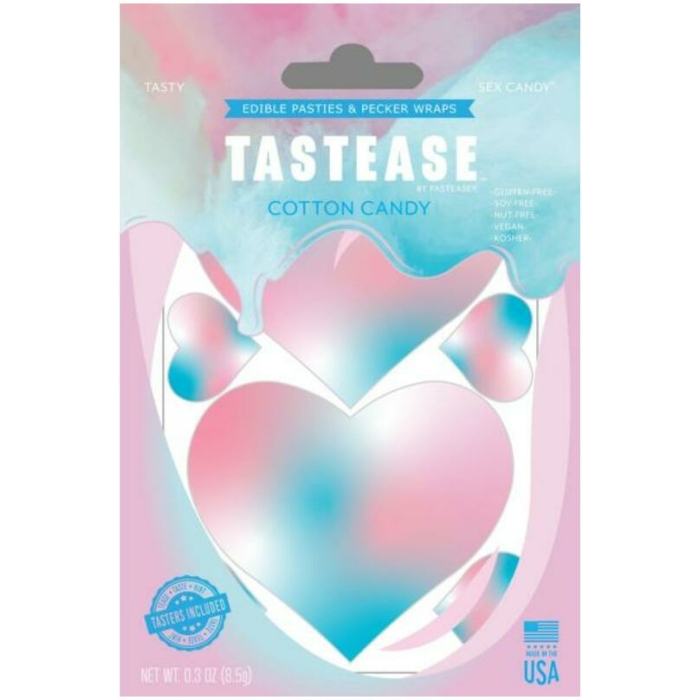 Tastease Cotton Candy Edible Nipple Pasties & Pecker Wraps - Image 1