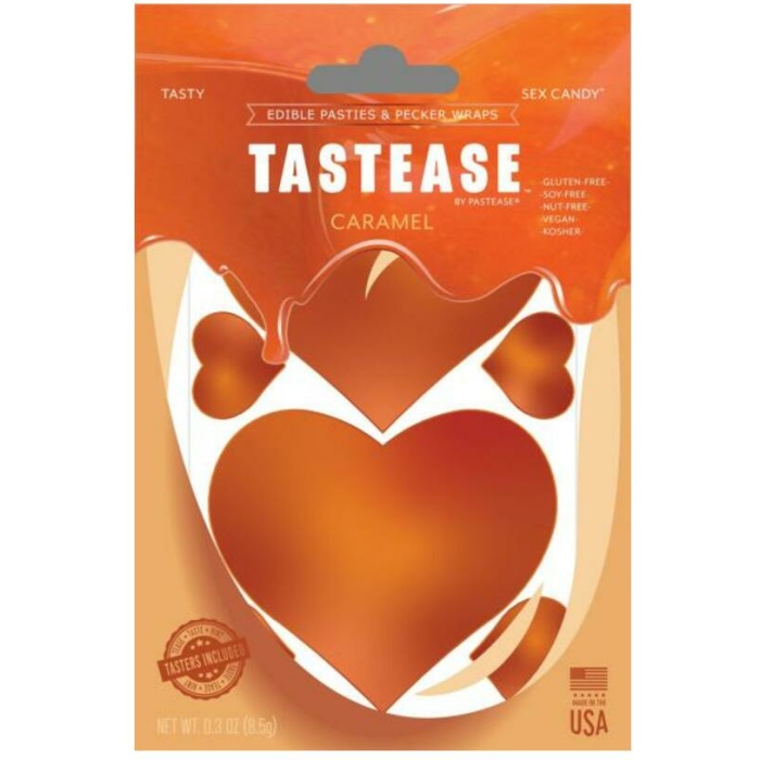 Tastease Caramel Edible Nipple Pasties & Pecker Wraps - Image 1