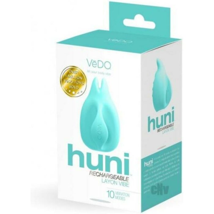 Vedo Huni Rechargeable Finger Vibe - Tease Me Turquoise - Image 1