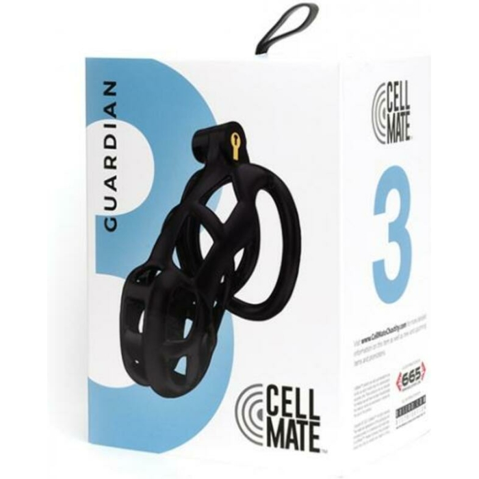Sport Fucker Cellmate Guardian Chastity Cage - Size 3 Black - Image 1
