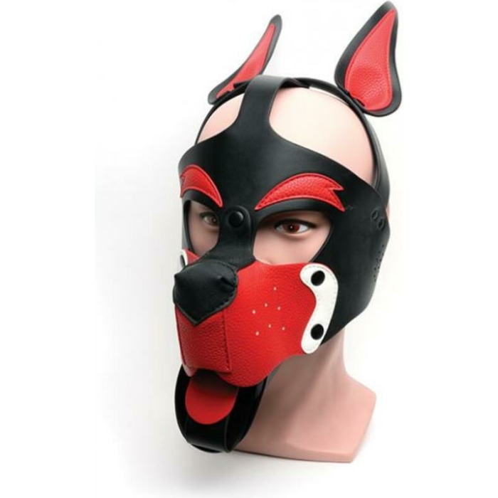 665 Playful Pup Hood - O/s Black/white/red - Image 1