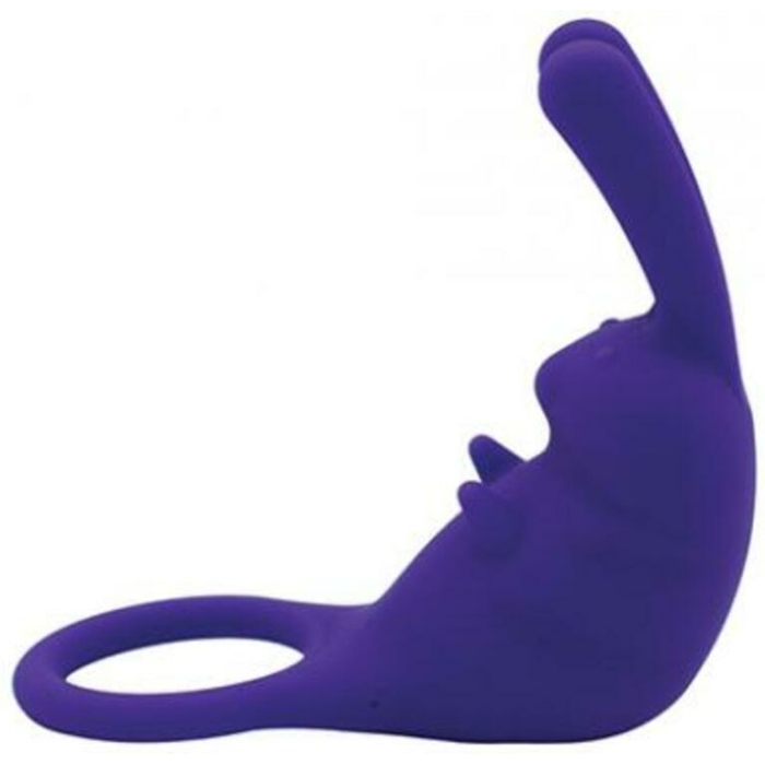 Natalie's Toy Box The Cock Hopper Cock Ring & Bullet Vibrator - Purple - Image 1