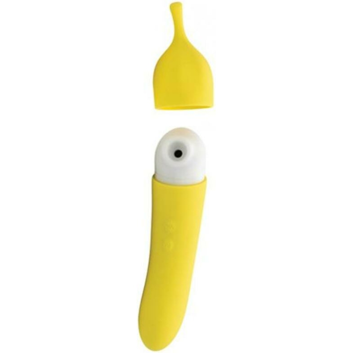 Natalie's Toy Box Banana Cream Air Pulse & G-spot Vibrator - Yellow - Image 1