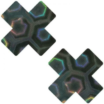 Neva Nude Black Nuclear Nightmare Trippy 3d Holographic X Nipple Pasties