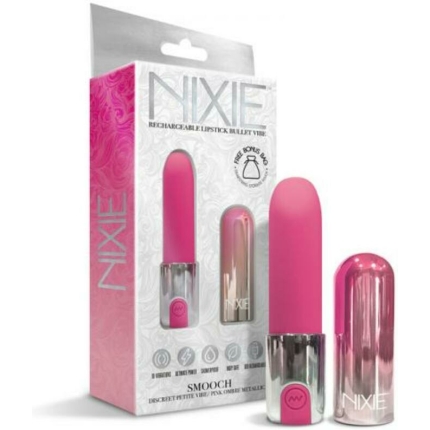 Nixie Smooch Rechargeable Lipstick Bullet Vibrator Pink Ombre