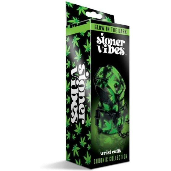 Stoner Vibes Chronic Collection Glow In The Dark Wrist Cuffs - Image 1