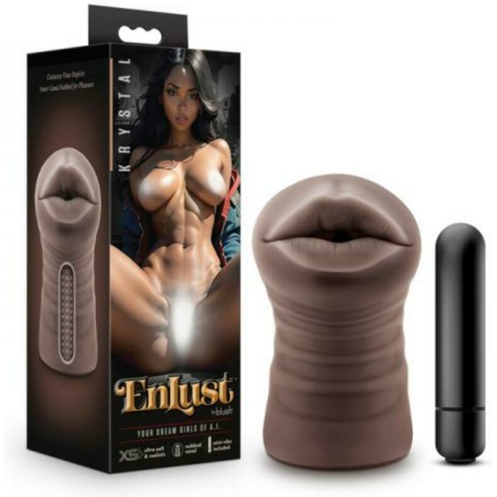 Enlust Krystal Vibrating Stroker Brown - Image 1