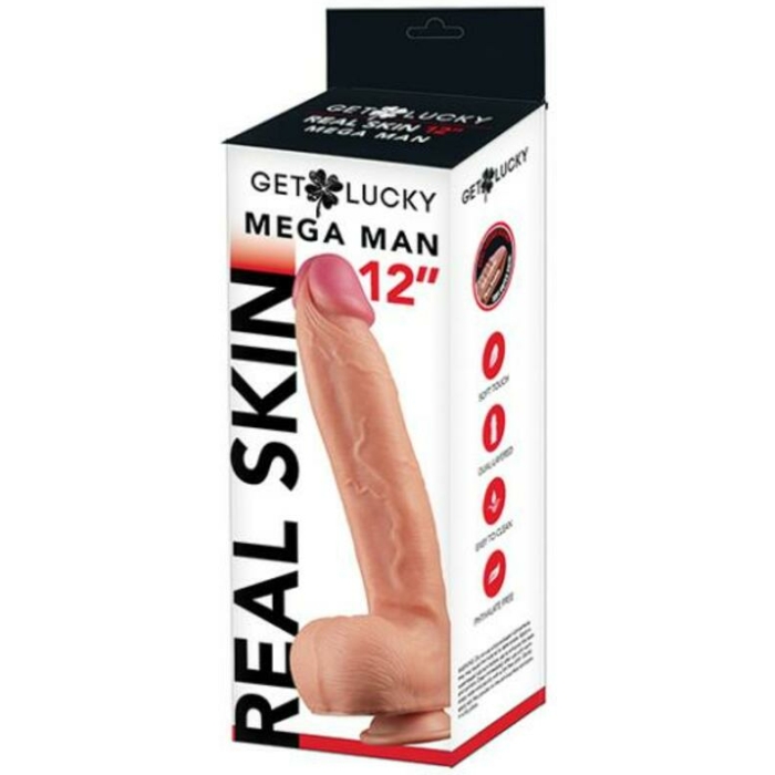 Get Lucky 12-inch Silicone Dong - Light - Image 1