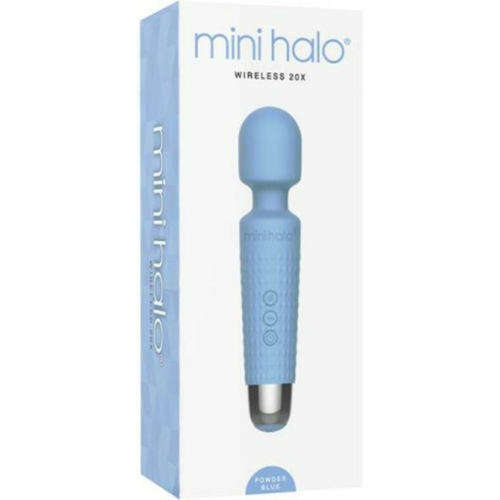 Mini Halo Wireless Wand 20x Silicone Powder Blue - Image 1
