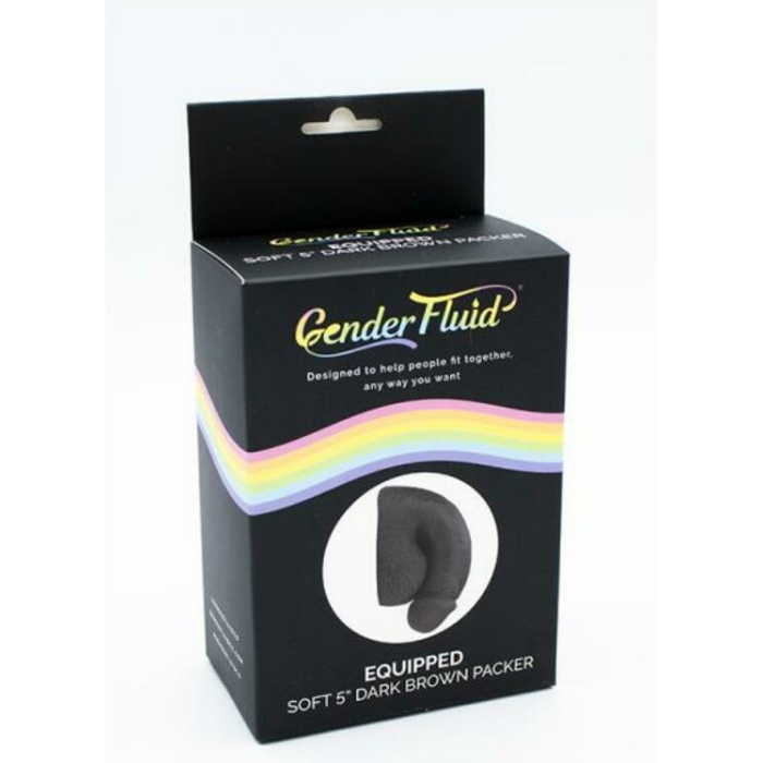 Gender Fluid Equipped Soft Packer 5 In. Dark Brown - Image 1
