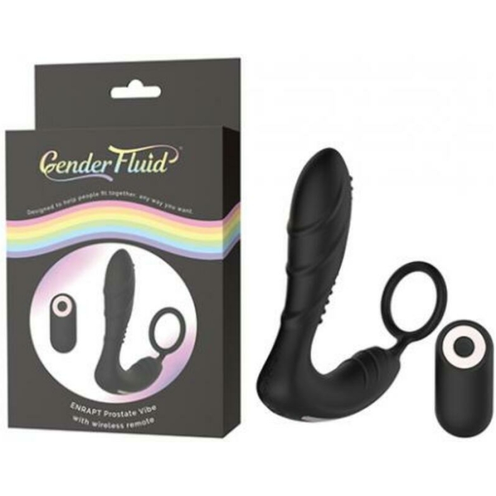 Gender Fluid Enrapt Prostate Vibe W/remote - Black - Image 1