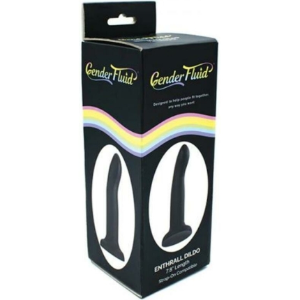 Gender Fluid Enthrall Strap-on Dildo Silicone 7.8 In. Black