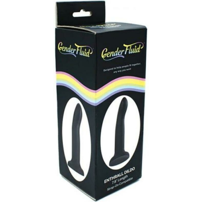 Gender Fluid Enthrall Strap-on Dildo Silicone 7.8 In. Black - Image 1