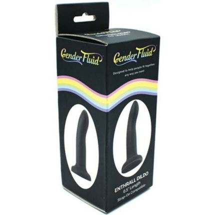 Gender Fluid Enthrall Strap-on Dildo Silicone 6.5 In. Black