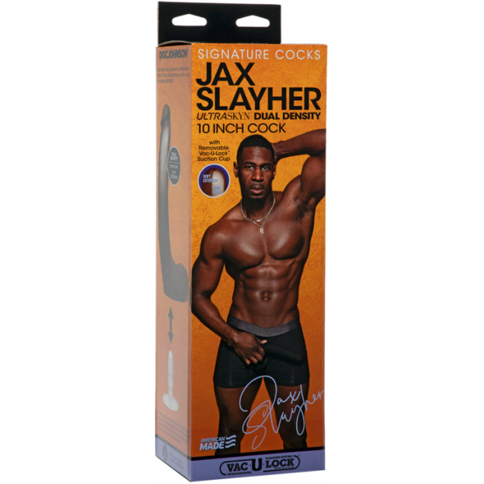 Signature Cocks Jax Slayher 10 Inch Ultraskyn Cock With Removable Vac-u-lock Suction Cup Chocolate - Image 3