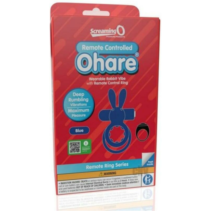 Screaming O Ohare Remote Controlled Vibrating Ring  - Blue - Image 1