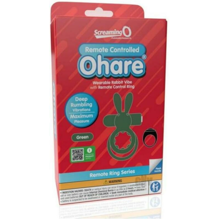 Screaming O Ohare Remote Controlled Vibrating Ring  - Green - Image 1