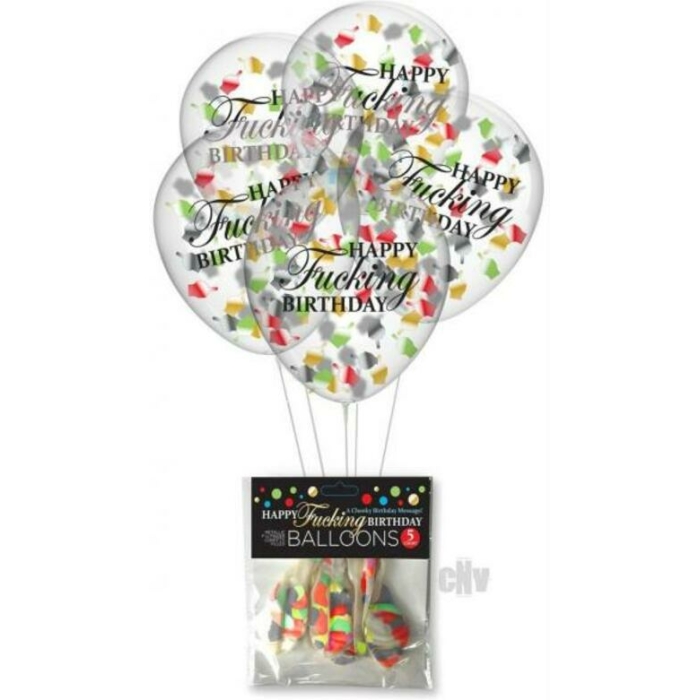 Happy Fucking Birthday Confetti Balloons - Image 1