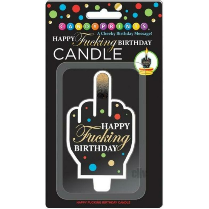 Happy Fn Birthday Fu Finger Candle - Image 1