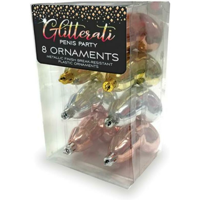 Glitterati Penis Metallic Ornaments - Image 1