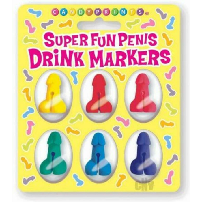 Cp Super Fun Penis Cocktail Markers 6pc - Image 1