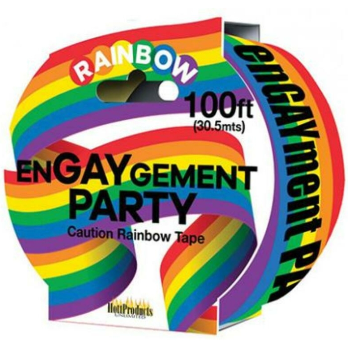 Engaygement - Rainbow Style - Caution Party Tape - 100' - Image 1