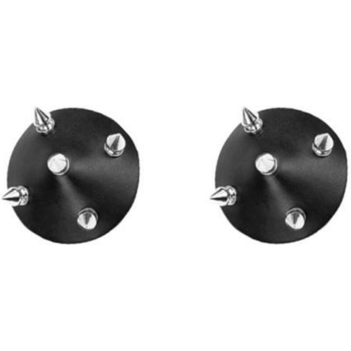 Nipplicious Temptress Leather Pasties W/ Studs Black - Image 1