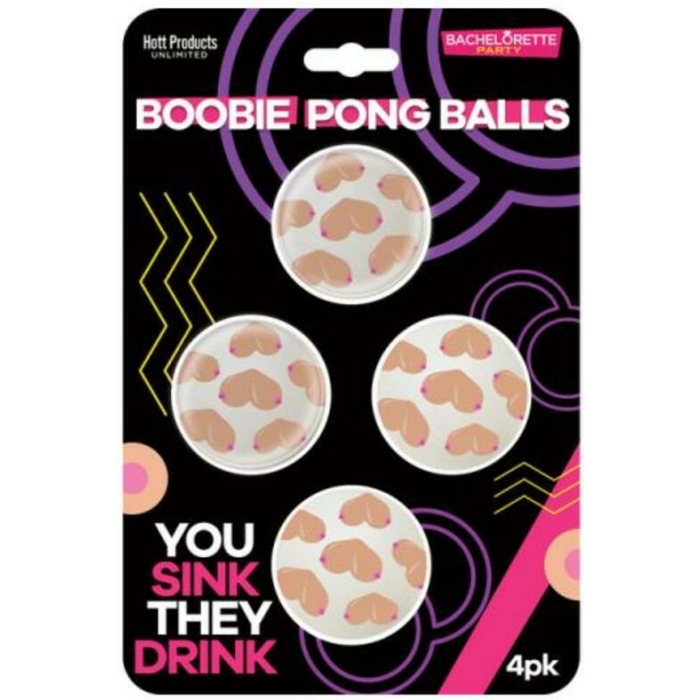 Boobie Beer Pong Balls 4-pack - Image 1
