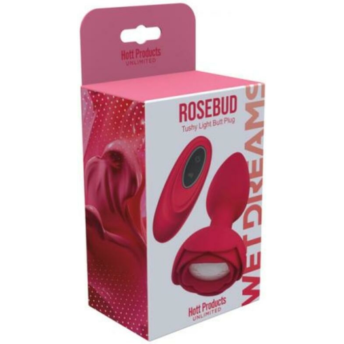 Rose Bud Tushy Light Light-up Silicone Butt Plug - Image 1