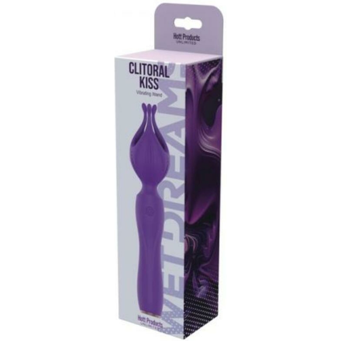 Wet Dreams Clitoral Kiss Flower Petal Silicone Vibrator Purple - Image 1