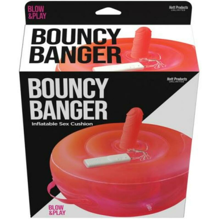 Bouncy Banger Inflatable Cushion With Wire Controller Vibrating Dildo - Image 1
