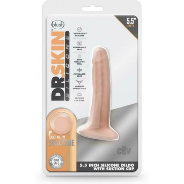 Dr. Skin Dr. Lucas Dong With Suction Cup Silicone 5 In. Vanilla - Image 1