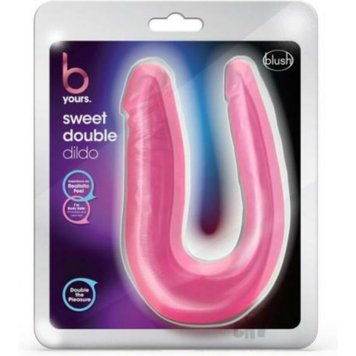 B Yours Sweet Double Dildo Pink - Image 1
